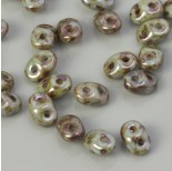 Zdjęcie - SuperDuo 2,5x5mm Luster Green/Opaque White (LN03000)